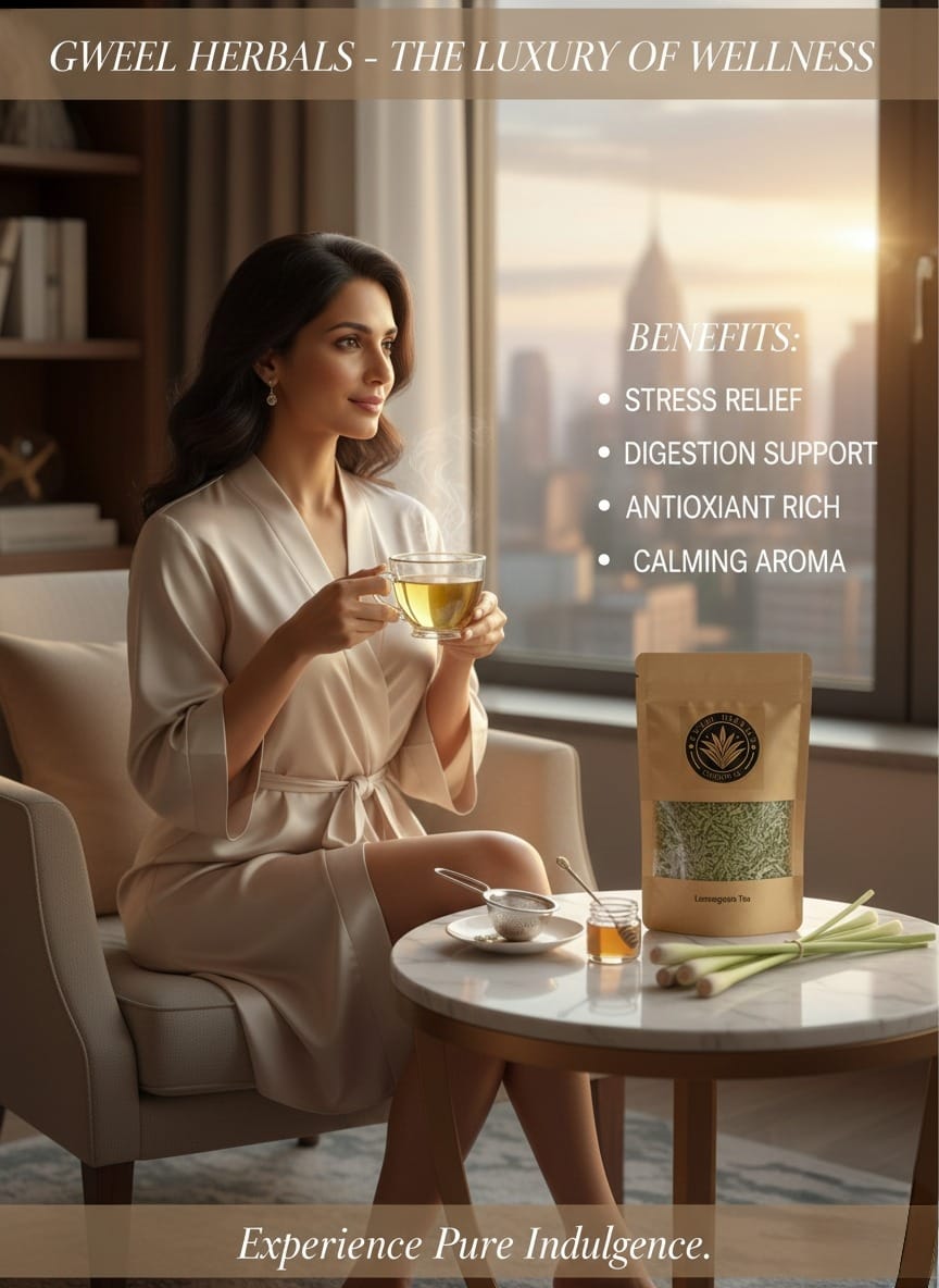 Gweel Herbals – Pure Dried Lemongrass Tea (100g)