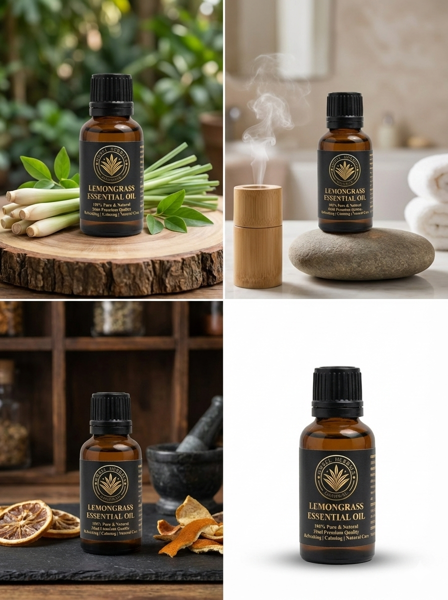 Gweel Herbals Signature Lemongrass Essential Oil – 100% Pure & Natural (30ml)